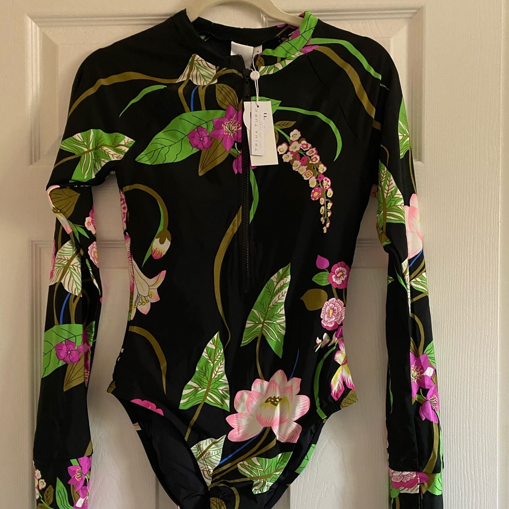 Trina Turk Moonlit Long sleeves Paddle Swimsuit